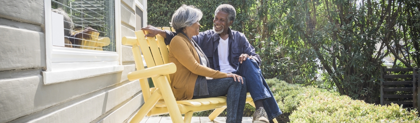 Senior Couple Sitting on Porch