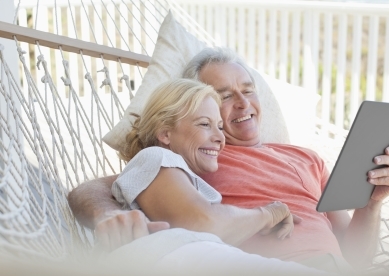 Couple in hammock together